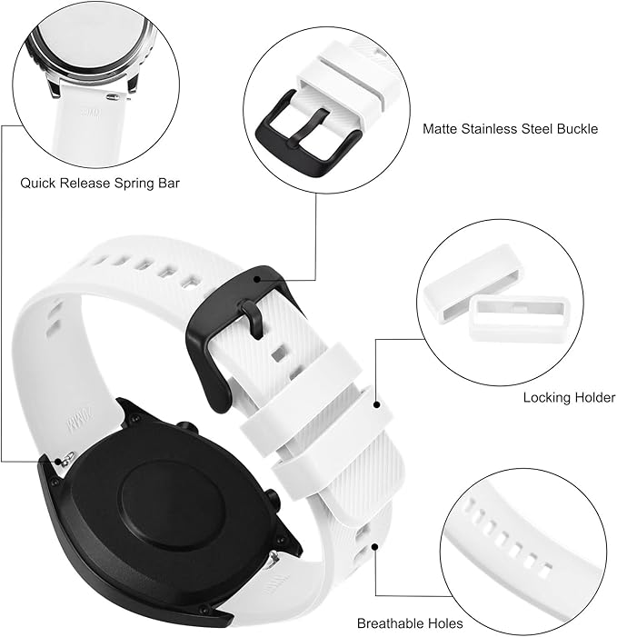 BISONSTRAP Watch Strap 18mm 19mm 20mm 21mm 22mm, Quick Release Silicone Watch Bands for Men Women