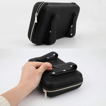 Car Tissue Holder, Sun Visor Napkin Holder, Car Visor Tissue Holder, Luxury PU Leather Backseat Tissue Case Holder (Black)
