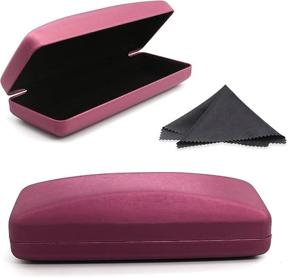 SMARTTOP Hard Shell Eyeglass Case- Glass Case With Cleaning Cloth, Glasses Case hard shell for men women
