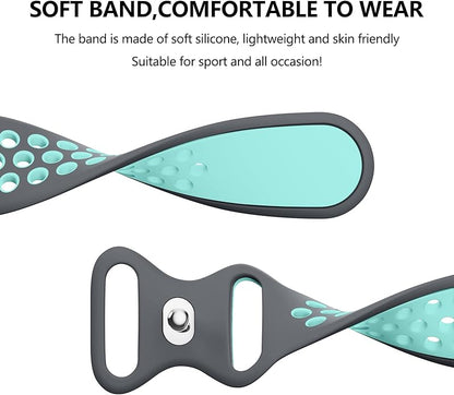 Meliya 20mm 22mm Watch Bands Quick Release Replacement Wristband, Soft Silicone Bands Breathable Sport Replacement Straps for Men Women