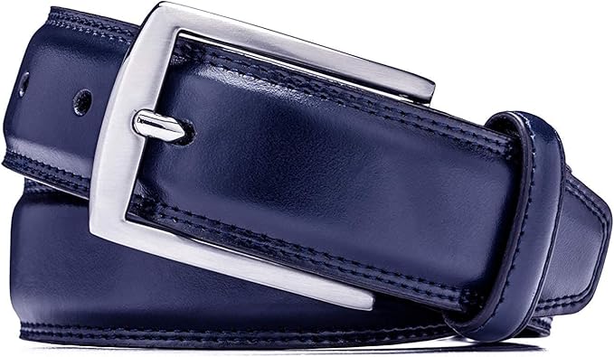 KM Legend Mens Genuine Leather Dress - Classic & Fashion For Work Business And Casual Belt