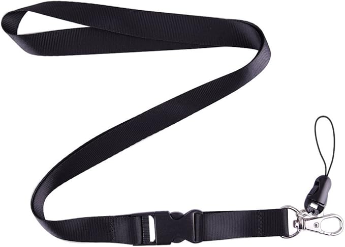 YOUOWO 2 Pack Badge Holders Leather+2 Pack Neck Lanyards Detachable Buckle Black Lanyard Strap for Men Women Keys 2-Sided PU Leather Vertical ID Cards Holder with 1 ID Window and 2 Card Slot