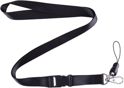 YOUOWO 2 Pack Badge Holders Leather+2 Pack Neck Lanyards Detachable Buckle Black Lanyard Strap for Men Women Keys 2-Sided PU Leather Vertical ID Cards Holder with 1 ID Window and 2 Card Slot