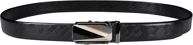 Dubulle Designer Mens Belts, Sliding Automatic Buckle Ratchet Dress Belt TOP Genuine Leather Strap Gifts