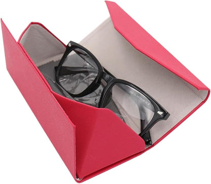 Real Sic Glasses Case for Men and Women - Magnetic Folding Hard Shell Sunglass Holder - Inspired by Solid Color