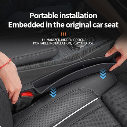 Car Seat Gap Filler, Seat Gap Organizer with Phone Holder, Car Seat Accessories, Car Organizer Fit Car SUV Truck, 2PCS Seat Gap Filler and 2 Pack Car Purse Hook