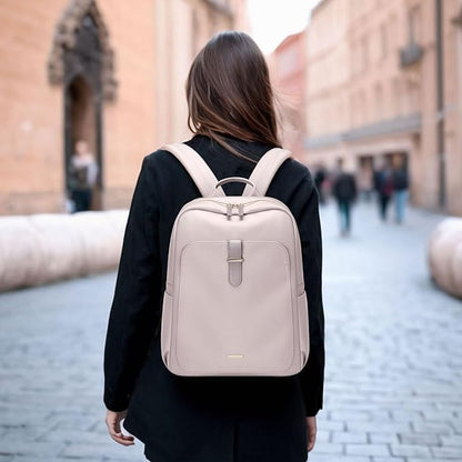 Laptop Backpack for Women,Carry on Travel Backpack Casual Work Business Backpacks Purse College,14 Inch,Light pink