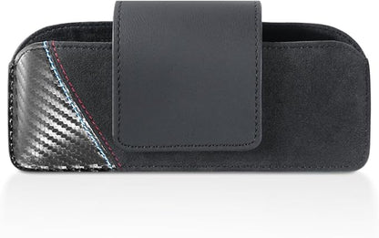 Betterhumz Sunglasses Organizer Box Car Sun Visor Compatible with BMW F20 F22 F23 F30 F34 F32 118i M235i M135i 114d 218i M240i Eyeglasses Holder Storage Case for Alcantara Accessories (carbon leather)