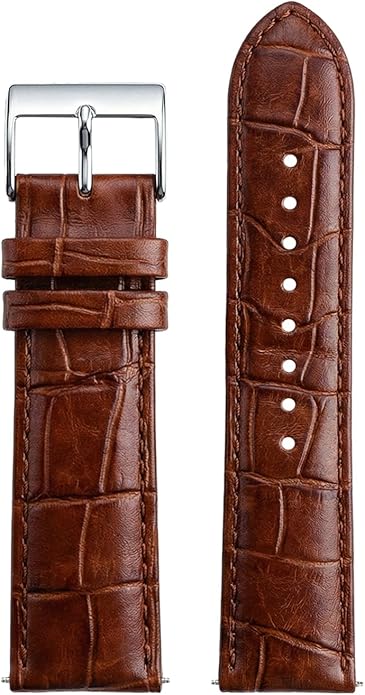 Quick Release Leather Watch Bands Genuine Watch Straps Replacement Watch Straps for Men and Women Top Grain Vintage Leather Watch Strap 16mm 18mm 20mm 22mm