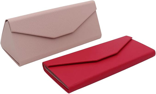 Real Sic Glasses Case for Men and Women - Magnetic Folding Hard Shell Sunglass Holder - Inspired by Solid Color