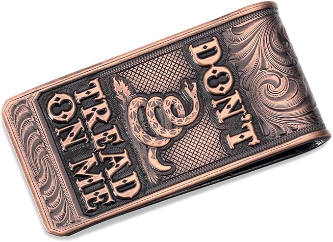 Montana Silversmiths Made in the USA Western Lifestyle Money Clip (Vintage Bronze Gadsden)