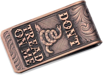 Montana Silversmiths Made in the USA Western Lifestyle Money Clip (Vintage Bronze Gadsden)