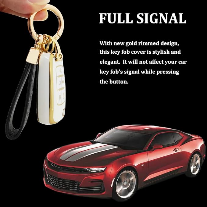 TPU Key Fob Cover fit for Chevy Equinox Cruze Malibu Camaro Trax Impala Sonic for Buick Lacrosse Trunk GMC Key Fob