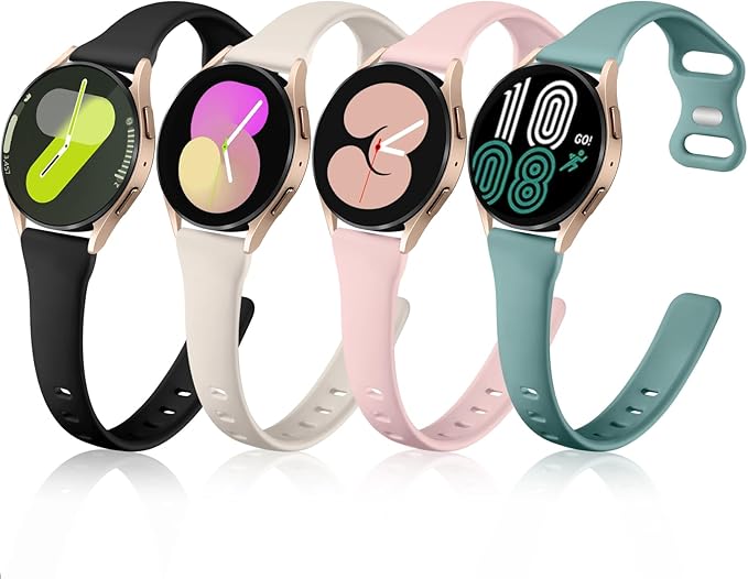 GEAK Slim Strap Compatible with Samsung Galaxy Watch 7 6 5 4 Band 44mm 40mm/Watch 5 Pro 45mm/Galaxy Watch 4 Classic 46mm 42mm Band,20mm Soft Slim Replacement Bands Compatible for Galaxy Watch 7 6