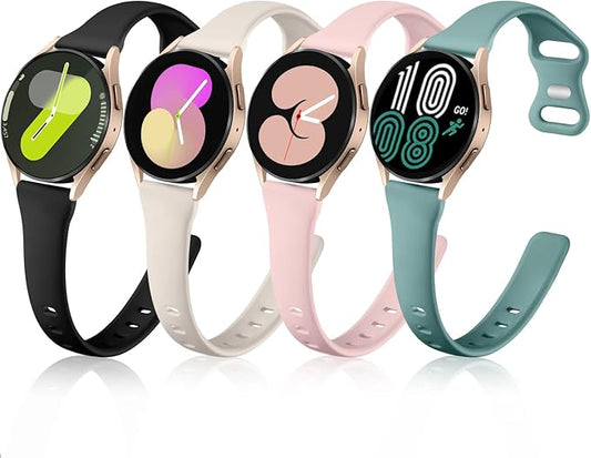 GEAK Slim Strap Compatible with Samsung Galaxy Watch 7 6 5 4 Band 44mm 40mm/Watch 5 Pro 45mm/Galaxy Watch 4 Classic 46mm 42mm Band,20mm Soft Sport Replacement Bands Compatible for Galaxy Watch Band
