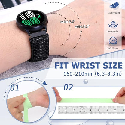 18mm Nylon Sport Quick Release Watch Bands Compatible with Garmin Venu 4 41mm/3S 41mm/Venu 2S/Vivoactive 4S/Vivomove 3S/Active S/Forerunner 265S(42mm)/255S/Fossil Women's Gen 6 42mm/5E 42mm Women Men