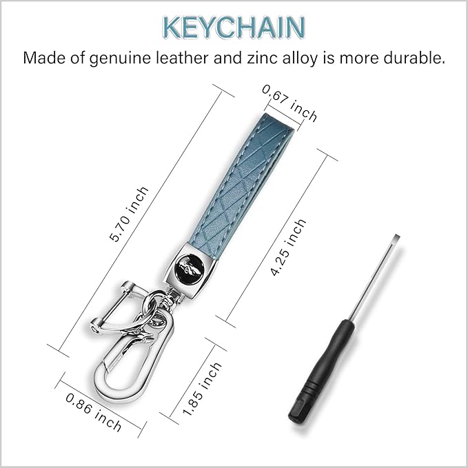 QBUC for Chevy Key Fob Cover with Keychain Soft TPU Protection Case Compatible with 2021-2026 Chevy Colorado Equinox Silverado GMC Canyon Sierra Terrain 4-Buttons(Chrome Trim Blue)