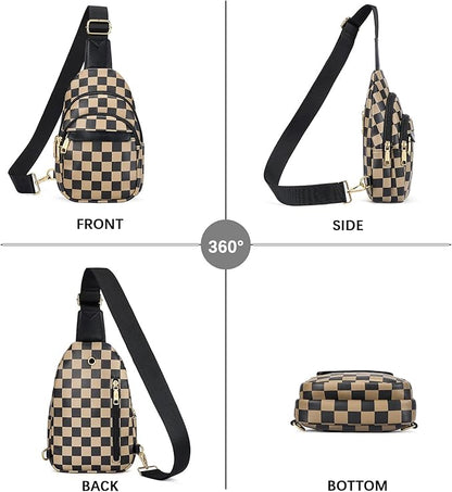 BOSTANTEN Small Sling Bag for Women Leather Crossbody Bags Fanny Pack Chest Bag for Travel