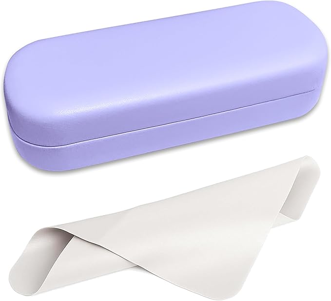 Glasses Case Large Hard Shell Eyeglasses Case PU Leather Protective for Sunglasses Eyeglasses