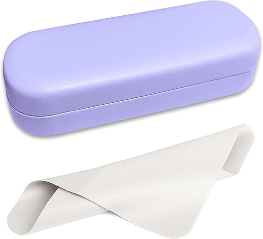 Glasses Case Large Hard Shell Eyeglasses Case PU Leather Protective for Sunglasses Eyeglasses