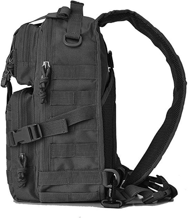 Hebetag Leather Sling Bag Crossbody Backpack for Men Women Travel Outdoor Camping