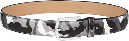 Falari Men Genuine Leather Casual Dress Belt With Single Prong Buckle, Classic Style Belt