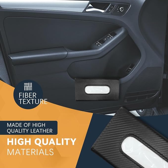 ASUBHA Car Tissue Holder, Sun Visor Organizer, Rectangular Sun Visor Napkin, Visor Accessories Car Napkin Holder Universal for Cars, SUVs, Trucks (Black)