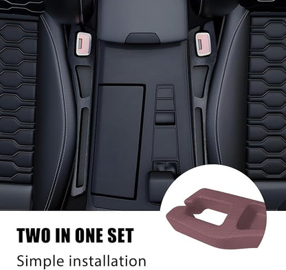 Car Seat Gap Filler, 2PCS Crevice Blocker Stopper Between Vehicle Seat Console, No Drop Automotive Fill Crevice Guard Interior Accessories, Universal for SUV Truck Sedan (Red)