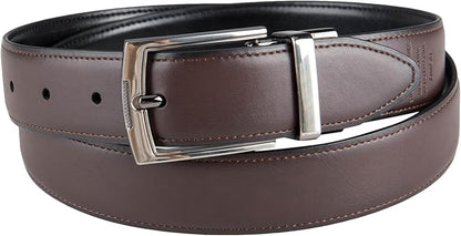 DOCKERS Men's Two-in-one Reversible Rotative Buckle Everyday Casual Dress Belt (Regular and Big & Tall Sizing)