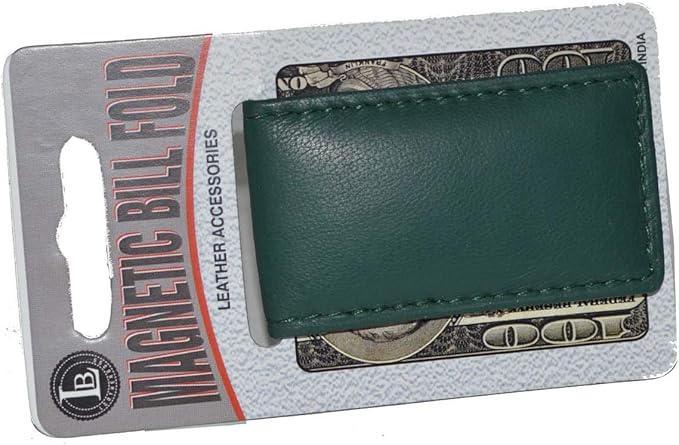 LB LEATHERBOSS Men's New Leather Strong Magnetic Money Clip