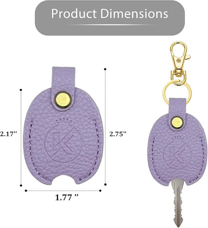Leather Key Sleeve for Broken Key, Car Key Cover, Key Loop Replacment, Key Fod Protector Keychain for Women/Men