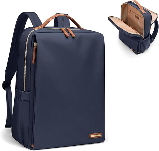 GOLF SUPAGS Stylish Laptop Backpack for Women Airline Approved Perfect for Work College and Travel Multi-Functional Casual Daypack Fits 14 Inch Notebook (Navy Blue)