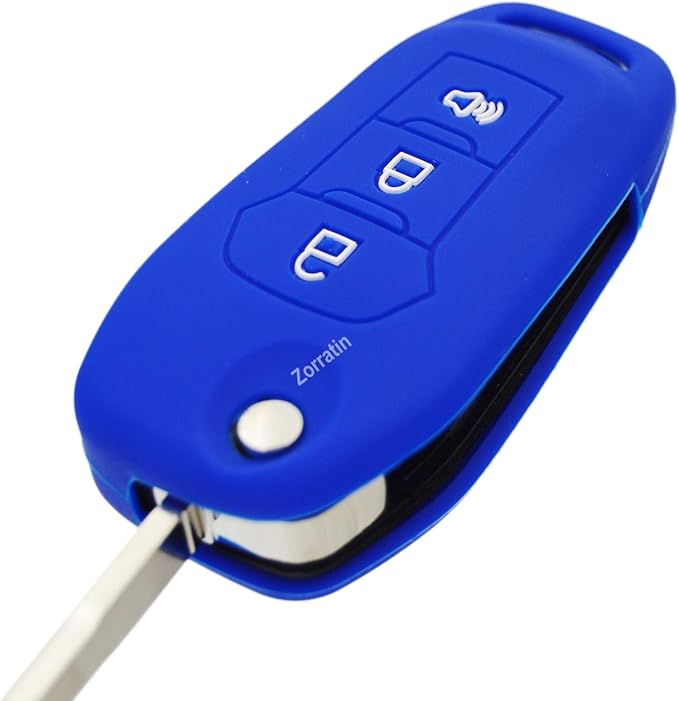Silicone Key Fob Cover Remote Protector for Ford F150 F250 F350 F450 F550 Raptor Ranger Transit Fusion Bronco EcoSport Escape Explorer Expedition Lightning Maverick XLT (Flip Key)