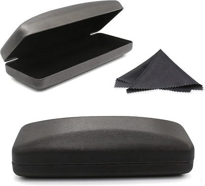 SMARTTOP Hard Shell Eyeglass Case- Glass Case With Cleaning Cloth, Glasses Case hard shell for men women