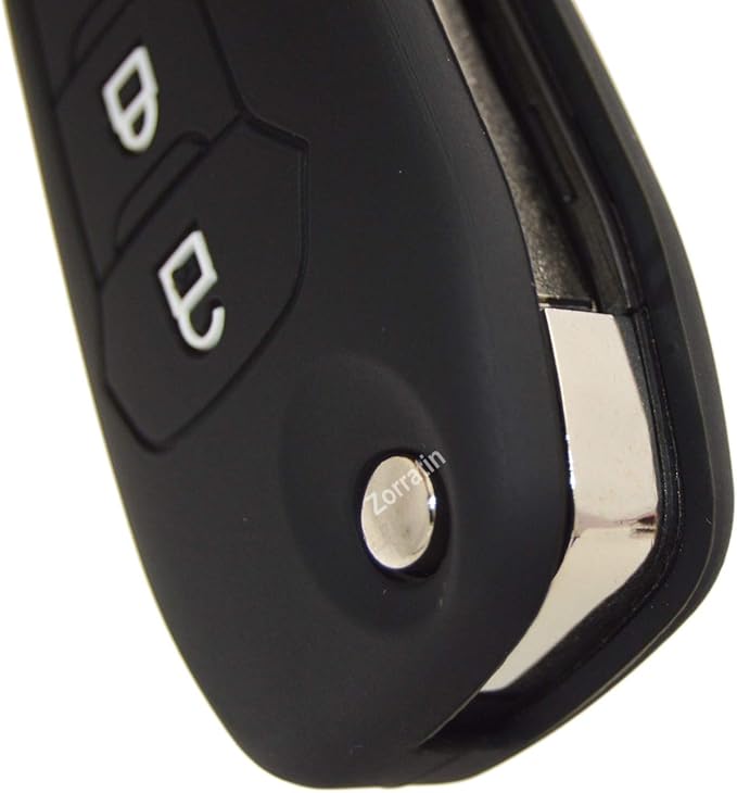 Silicone Key Fob Cover Remote Protector for Ford F150 F250 F350 F450 F550 Raptor Ranger Transit Fusion Bronco EcoSport Escape Explorer Expedition Lightning Maverick XLT (Flip Key)