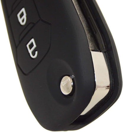 Silicone Key Fob Cover Remote Protector for Ford F150 F250 F350 F450 F550 Raptor Ranger Transit Fusion Bronco EcoSport Escape Explorer Expedition Lightning Maverick XLT (Flip Key)