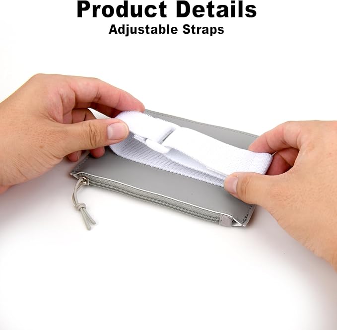 Registration & Insurance Card Document Holder for Visor, Carrying Case for High Road Registration and Insurance Pocket, Adjustable Visor Bag Drivers License Holder, Fit Most Car, SUV and Truck (Gray)