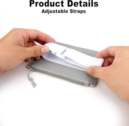 Registration & Insurance Card Document Holder for Visor, Carrying Case for High Road Registration and Insurance Pocket, Adjustable Visor Bag Drivers License Holder, Fit Most Car, SUV and Truck (Gray)