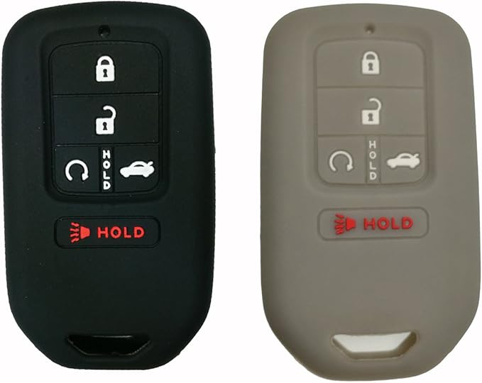 2Pcs Coolbestda Rubber Key Fob Cover Glove Keyless Entry Case Protector for 2018 2019 2020 2021 Honda Accord Civic CR-V CRV Pilot EX EX-L Touring Premium