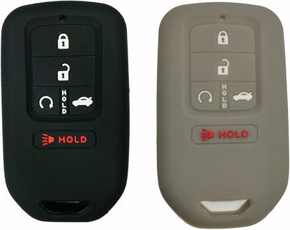 2Pcs Coolbestda Rubber Key Fob Cover Glove Keyless Entry Case Protector for 2018 2019 2020 2021 Honda Accord Civic CR-V CRV Pilot EX EX-L Touring Premium