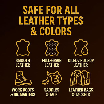 Eagle Heavy-Duty Leather Restorer & Preservative Balm – Neatsfoot Oil & Beeswax Treatment for Dry, Cracked, Oiled & Faded Leather – Revives Boots, Saddles, Furniture, Jackets & Tack (4oz)