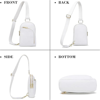 INICAT RFID Blocking Sling Bag, Anti Theft Crossbody Bag for Women, Travel Fanny Pack Style Purse, Vegan Leather