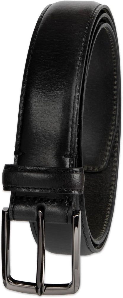 Haggar mens Leather Dress Belt for Suits and Pants - Classic, Formal, Business, Work