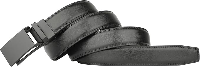 HIMI Men's Comfort Genuine Leather Ratchet Dress Belt with Automatic Click Buckle