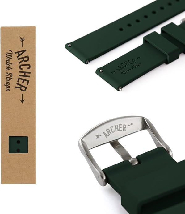 Archer Watch Straps - Soft Silicone Quick Release Watch Bands