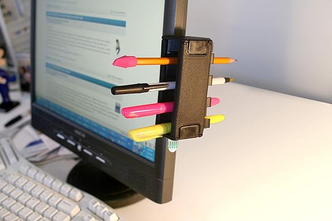 Easy To Use Products Pen Grip, Pencil Holder in Black (2 Pack)