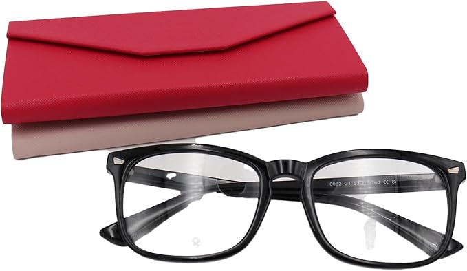 Real Sic Glasses Case for Men and Women - Magnetic Folding Hard Shell Sunglass Holder - Inspired by Solid Color