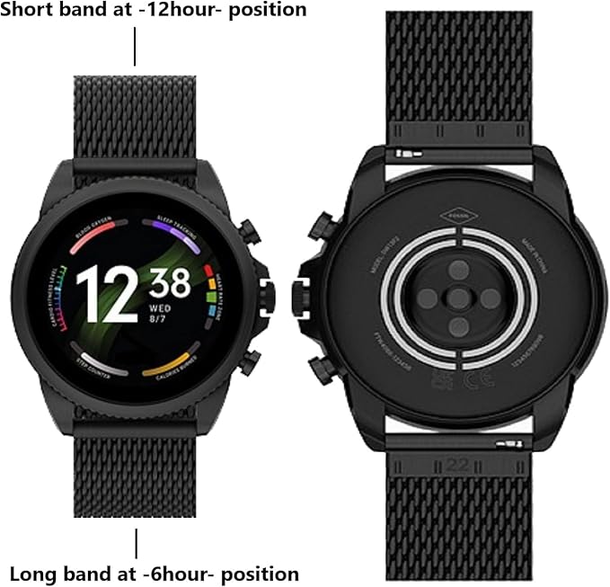 Moran Stainless Steel Mesh Watch Band 20mm Quick Release Black Replacement Metal Strap 18mm 20mm 22mm Compatible for Samsung Galaxy Watch 6 Band Classic 43mm 47mm 40mm 44mm (Black, 20mm)