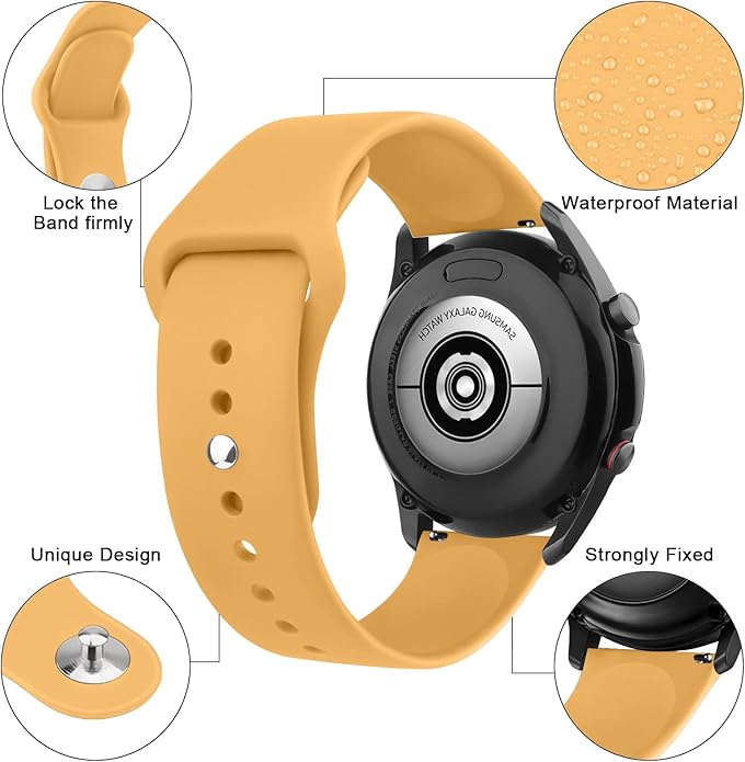 Meliya 22mm Watch Bands Quick Release Replacement Wristband, Soft Silicone Sport Replacement Straps for Men Women