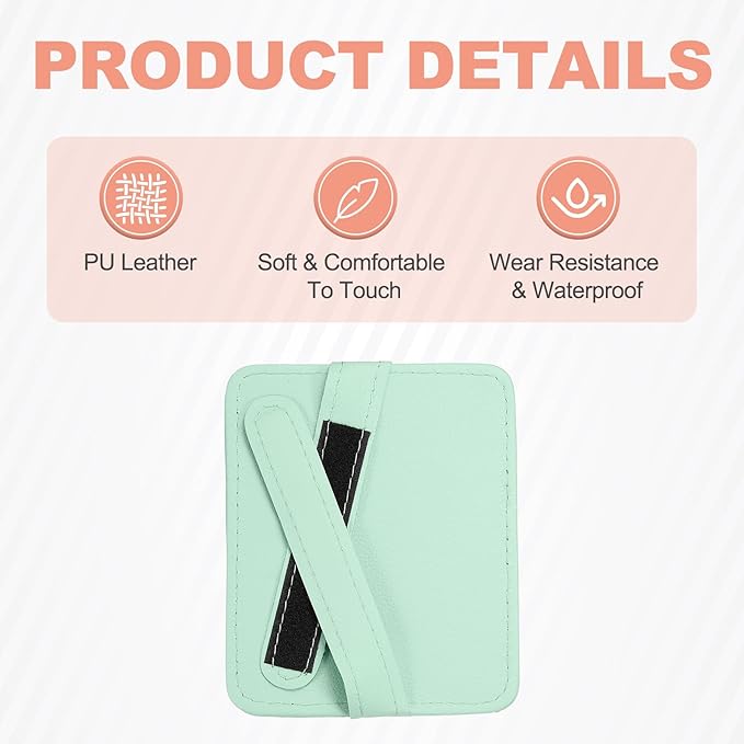 HARFINGTON Car Sun Visor Organizer 6.02" x 4.76" Leather Multi-Pocket Visor Card Sleeve Pocket Car Truck SUV Interior Storage Pouch for Driving License Credit Cards Bills Sunglasses, Blue